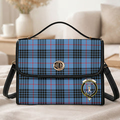 McKay Blue Tartan Crest Satchel Bag
