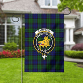 Campbell Modern Tartan Crest Garden Flag