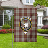 Cunningham Burgundy Dancers Tartan Crest Garden Flag