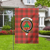 Grant Weathered  Tartan Crest Garden Flag