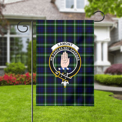 Lamont Modern Tartan Crest Garden Flag