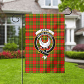 Leask Tartan Crest Garden Flag