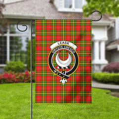 Leask Tartan Crest Garden Flag