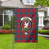 Lindsay Modern Tartan Crest Garden Flag