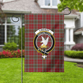 Lindsay Weathered Tartan Crest Garden Flag