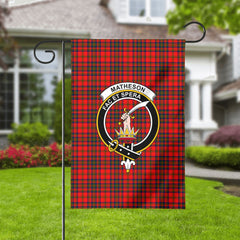 Matheson Modern Tartan Crest Garden Flag