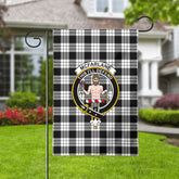 McFarlane Black - White Tartan Crest Garden Flag