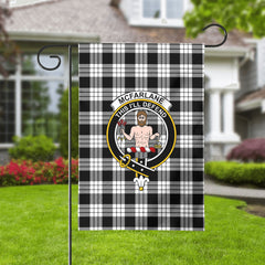 McFarlane Black - White Tartan Crest Garden Flag