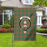 Menzies Green Ancient Tartan Crest Garden Flag