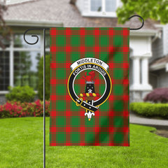 Middleton Modern Tartan Crest Garden Flag