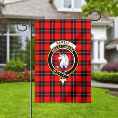 Ramsay Modern Tartan Crest Garden Flag