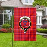 Rose Modern Tartan Crest Garden Flag