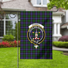 Russell Modern Tartan Crest Garden Flag