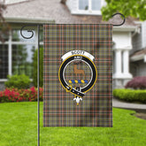 Scott Green Weathered Tartan Crest Garden Flag