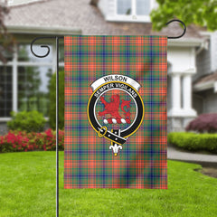 Wilson Ancient Tartan Crest Garden Flag