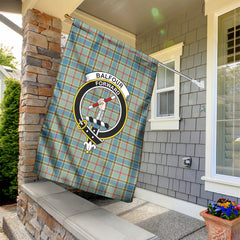 Balfour Blue Tartan Crest Garden Flag