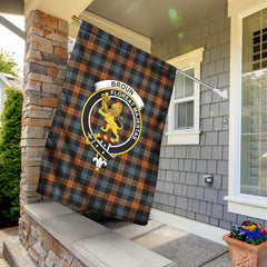 Broun Ancient Tartan Crest Garden Flag