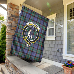 Fletcher Modern Tartan Crest Garden Flag