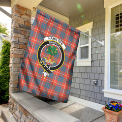 Hamilton Ancient Tartan Crest Garden Flag