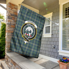 Kennedy Modern Tartan Crest Garden Flag