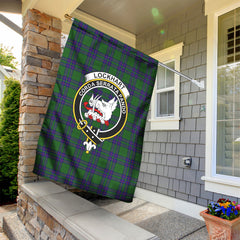 Lockhart Modern Tartan Crest Garden Flag