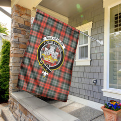 McLachlan Weathered Tartan Crest Garden Flag