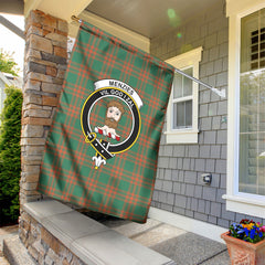 Menzies Green Ancient Tartan Crest Garden Flag