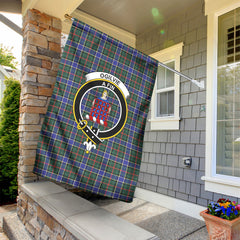 Ogilvie Hunting Modern Tartan Crest Garden Flag