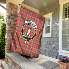 Robertson Weathered Tartan Crest Garden Flag