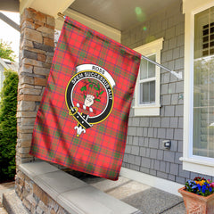 Ross Modern Tartan Crest Garden Flag