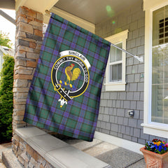 Sinclair Hunting Modern Tartan Crest Garden Flag