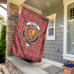 Sinclair Modern Tartan Crest Garden Flag