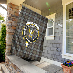 Stewart Old Weathered Tartan Crest Garden Flag