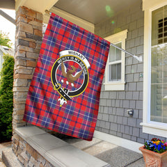 Wishart Dress Tartan Crest Garden Flag