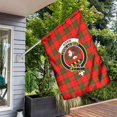Adair Modern Tartan Crest Garden Flag