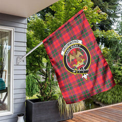 Drummond Modern Tartan Crest Garden Flag