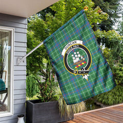Duncan Ancient Tartan Crest Garden Flag