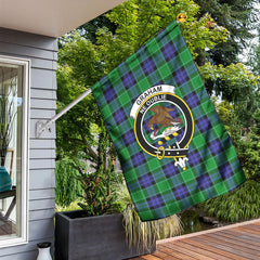 Graham of Menteith Modern Tartan Crest Garden Flag
