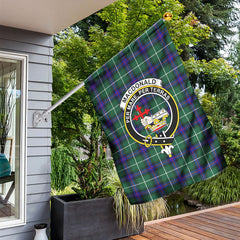MacDonald of the Isles Hunting Modern Tartan Crest Garden Flag