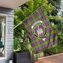 McDonald (Clan Ranald) Tartan Crest Garden Flag