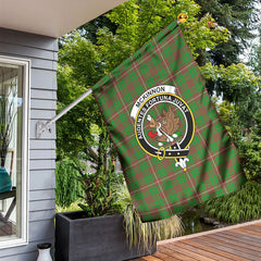 McKinnon Hunting Modern Tartan Crest Garden Flag