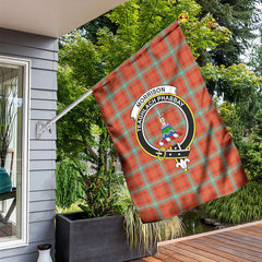 Morrison Red Ancient Tartan Crest Garden Flag