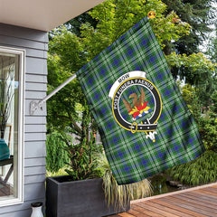 Mow Tartan Crest Garden Flag