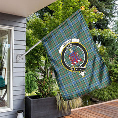 Ogilvie Hunting Ancient Tartan Crest Garden Flag