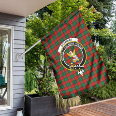 Stewart Atholl Modern Tartan Crest Garden Flag