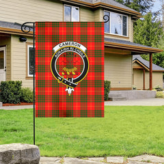 Cameron Modern Tartan Crest Garden Flag