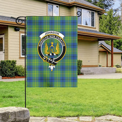 Johnson Ancient Tartan Crest Garden Flag