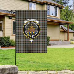 MacKenzie Weathered Tartan Crest Garden Flag