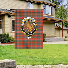 MacPherson Weathered Tartan Crest Garden Flag