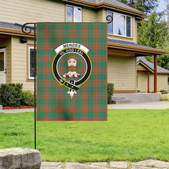 Menzies Green Ancient Tartan Crest Garden Flag